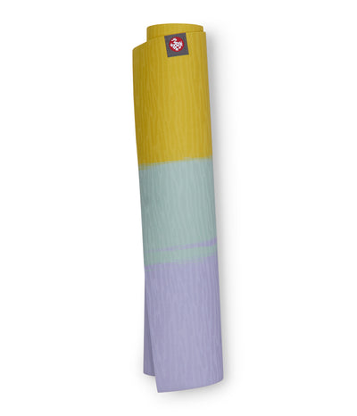 Manduka eKOLite 4mm Yoga Mat - Bamboo Stripe - rolled vertical | Eco Yoga Store