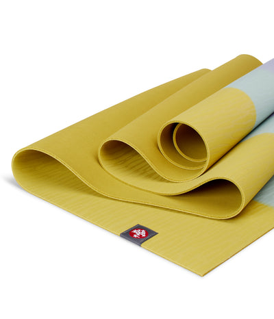 Manduka eKOLite 4mm Yoga Mat - Bamboo Stripe - folded | Eco Yoga Store
