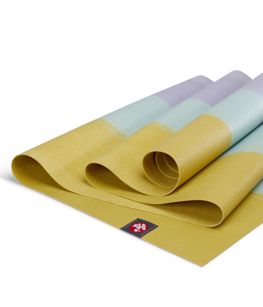 Manduka eKO Superlite 1.5mm Yoga Mat - Bamboo Stripe - folded | Eco Yoga Store