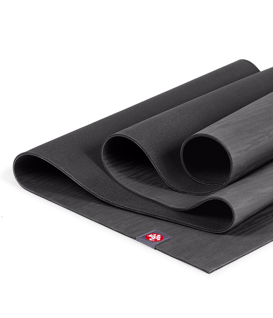 Manduka eKO 5mm Long Yoga Mat - Charcoal - folded | Eco Yoga Store