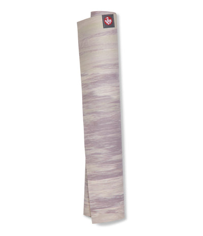 Manduka eKO Superlite 1.5mm Yoga Mat - Morganite Marbled - rolled vertical | Eco Yoga Store
