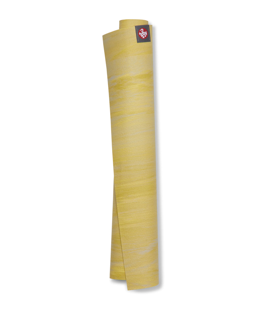 Manduka eKO Superlite 1.5mm Yoga Mat - Bamboo Marbled - rolled vertical | Eco Yoga Store