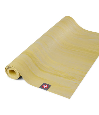 Manduka eKO Superlite 1.5mm Yoga Mat - Bamboo Marbled - part rolled | Eco Yoga Store