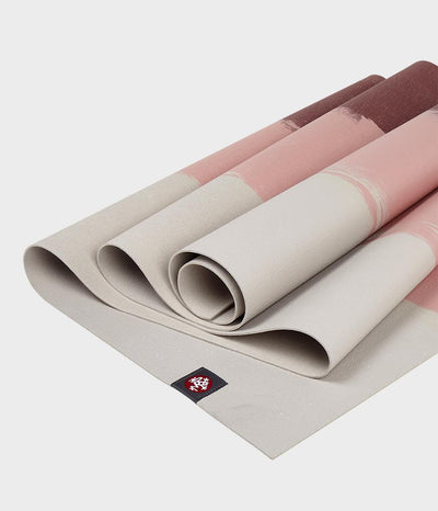 Manduka eKO Superlite 1.5mm Yoga Mat - Clay Stripe - folded | Eco Yoga Store