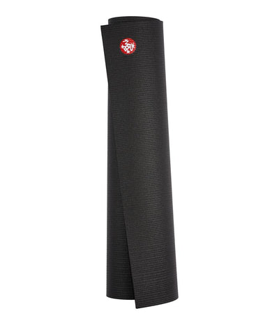 Manduka PRO 6mm Yoga Mat - Black - rolled vertical | Eco Yoga Store