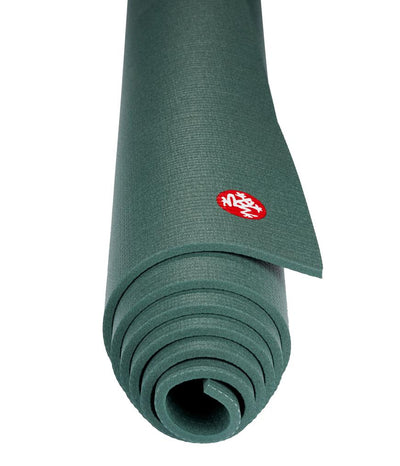 Manduka PRO 6mm Yoga Mat - Sage - rolled end on | Eco Yoga Store