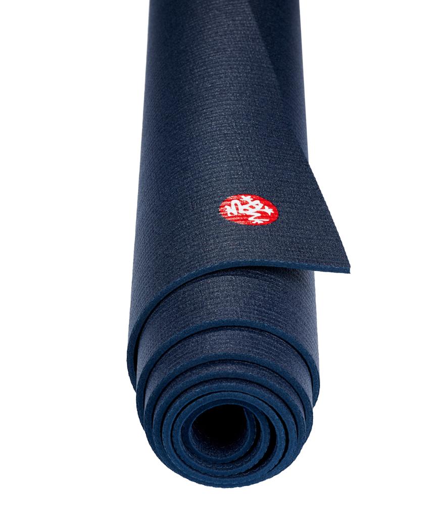 Manduka PROLite 5mm - Midnight - rolled end on | Eco Yoga Store