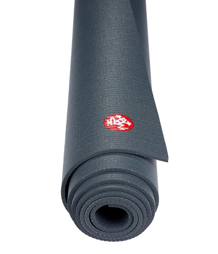 Manduka PROLite 5mm - Thunder - rolled end on | Eco Yoga Store