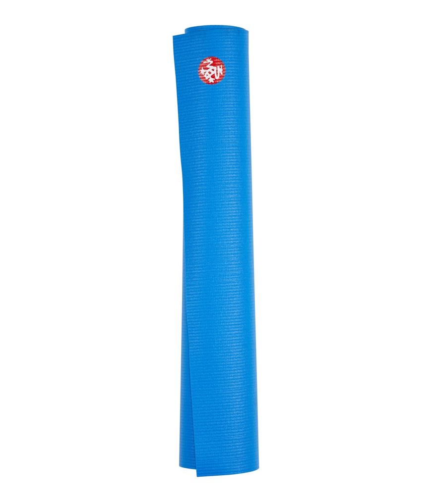 Manduka PRO Travel 2.5mm Yoga Mat - Be Bold Blue - rolled vertical | Eco Yoga Store