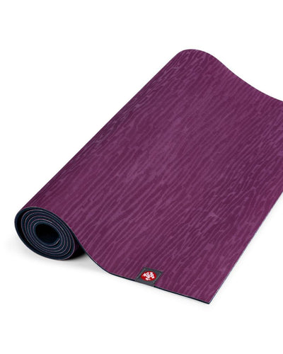 Manduka eKOLite 5mm Yoga Mat - Acai Midnight - part rolled | Eco Yoga Store