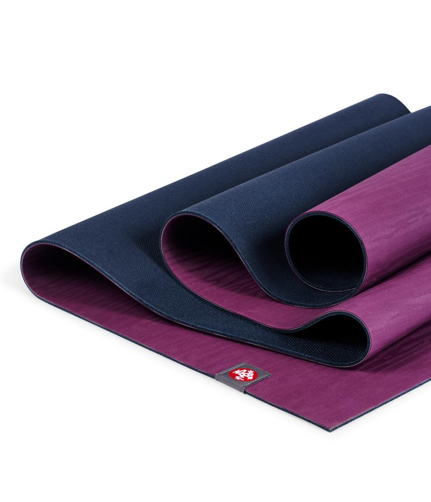 Manduka eKOLite 5mm Yoga Mat - Acai Midnight - folded | Eco Yoga Store