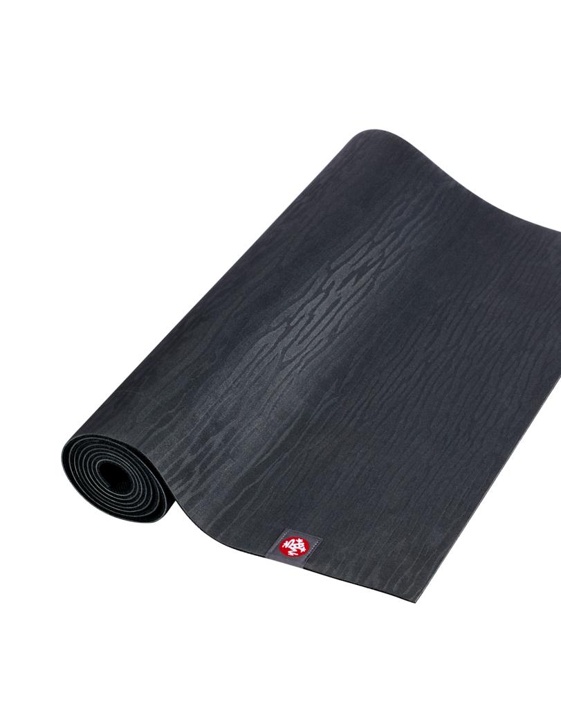 Manduka eKOLite 4mm Yoga Mat - Charcoal - part rolled | Eco Yoga Store