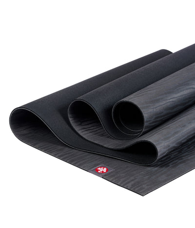 Manduka eKOLite 4mm Long Yoga Mat - Charcoal - folded | Eco Yoga Store