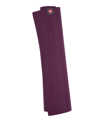 Manduka eKOLite 4mm Long Yoga Mat - Acai Midnight - rolled vertical | Eco Yoga Store