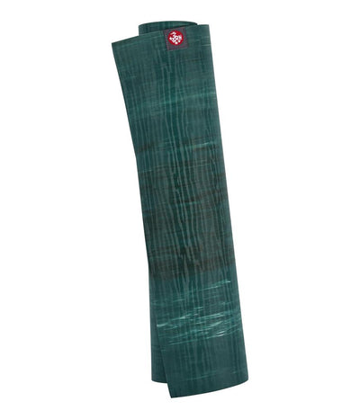 Manduka eKOLite 4mm Yoga Mat - Deep Forest Marbled - rolled vertical | Eco Yoga Store