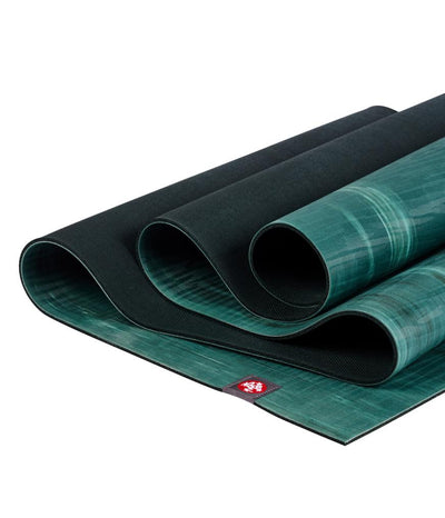 Manduka eKOLite 4mm Yoga Mat - Deep Forest Marbled - folded | Eco Yoga Store