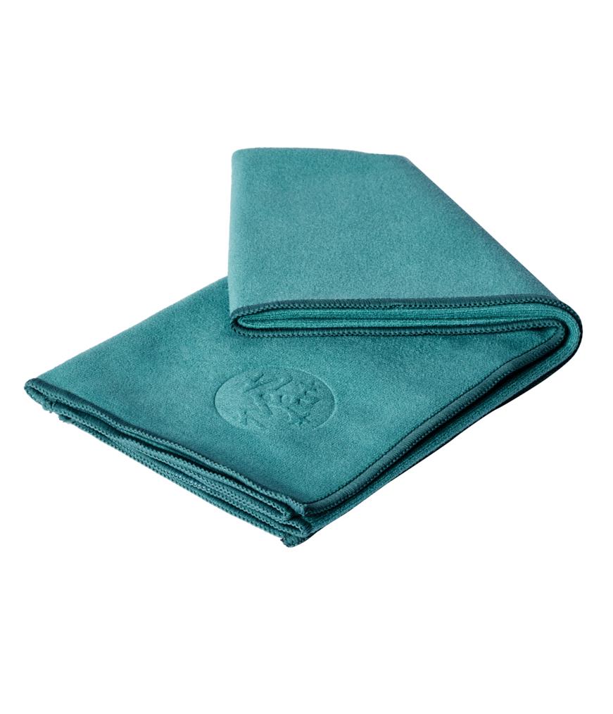 Manduka eQua Hand Towel - Tropical Surf - folded | Eco Yoga Store