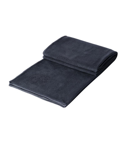 Manduka eQua Mat Towel - Thunder - folded | Eco Yoga Store