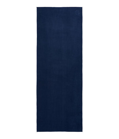 Manduka eQua Mat Towel - Midnight - unrolled | Eco Yoga Store