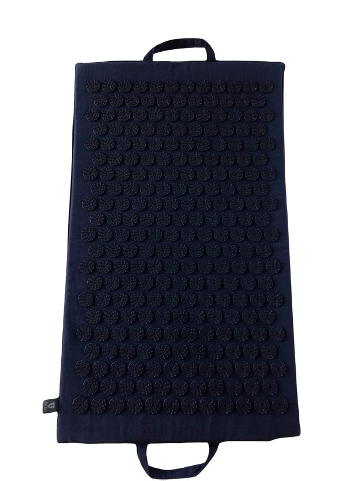 Acupressure Mat - Navy - lying flat (vertical) - TRIBE | Eco Yoga Store