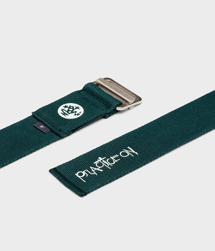 Manduka Align Yoga Strap - Deep Sea - buckle detail | Eco Yoga Store