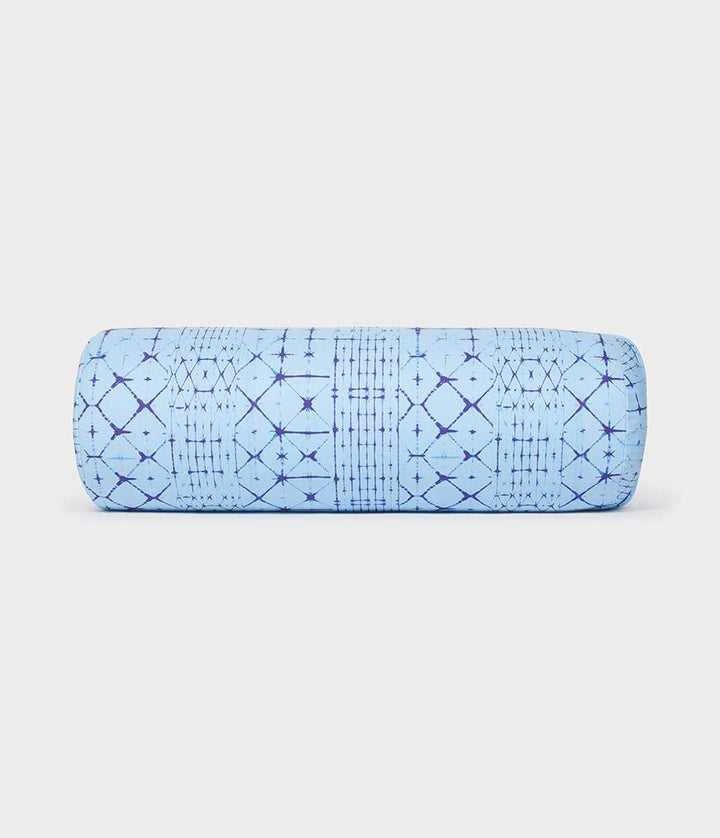 Manduka Enlight Round Bolster - Star Dye Clear Blue - horizintal | Eco Yoga Store