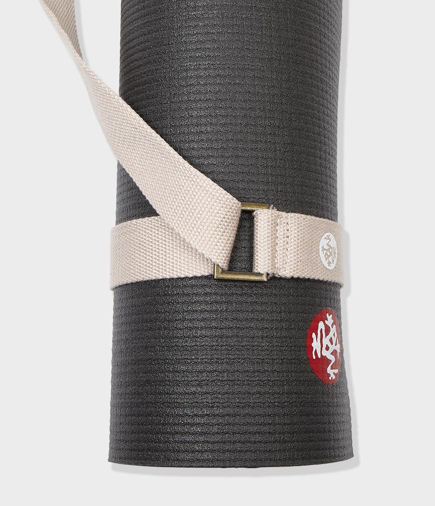 Manduka Commuter Mat Carrier - Morganite - close-up of one loop around one end of a yoga mat | Eco Yoga Store