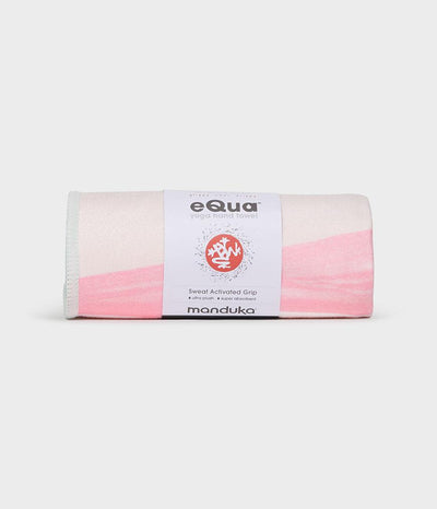Manduka eQua Hand Towel - Ebb and Flow - rolled | Eco Yoga Store