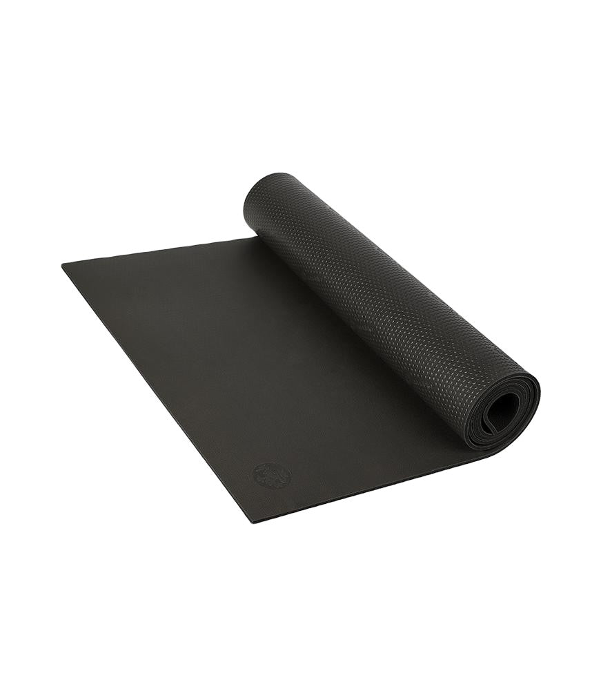 Manduka GRP 6mm Hot Yoga Mat - Steel Grey - part rolled | Eco Yoga Store