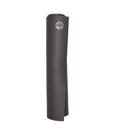 Manduka GRP 6mm Hot Yoga Mat - Steel Grey - rolled vertical | Eco Yoga Store