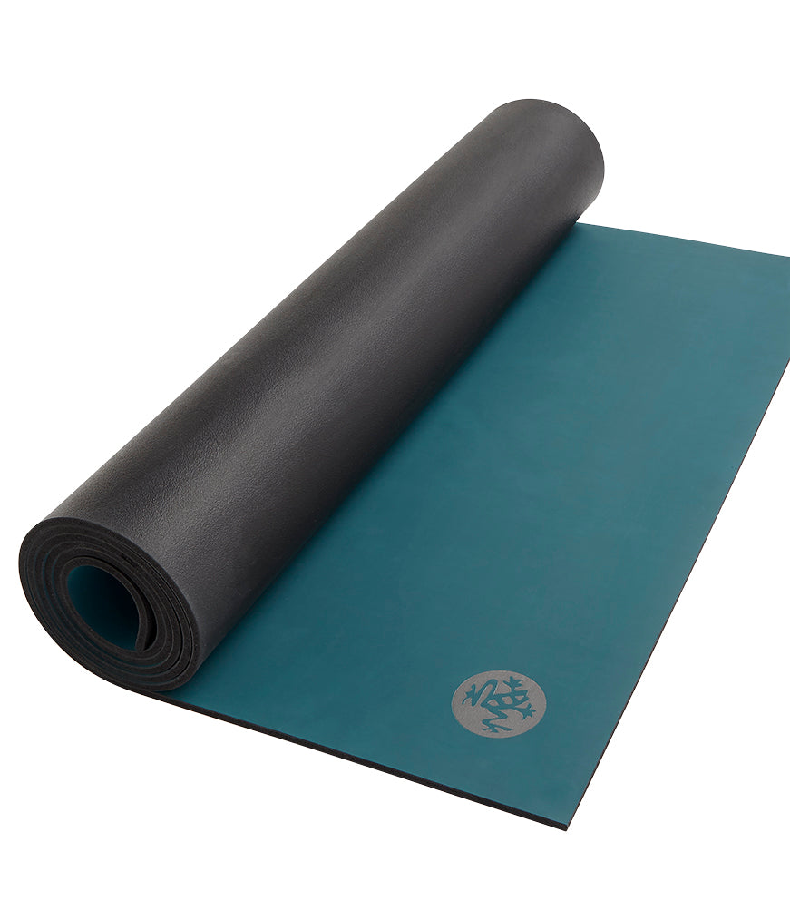 Manduka GRP Adapt 5mm Yoga Mat - Deep Sea - part rolled | Eco Yoga Store