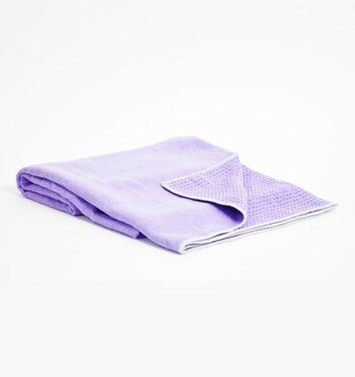 TRIBE Get a Grip Towel - Lilac - folded with corner turned over | Eco Yoga Store
