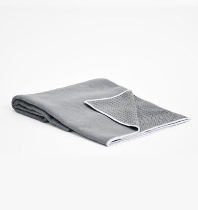 TRIBE Get a Grip Towel - Storm - folded with corner turned over | Eco Yoga Store