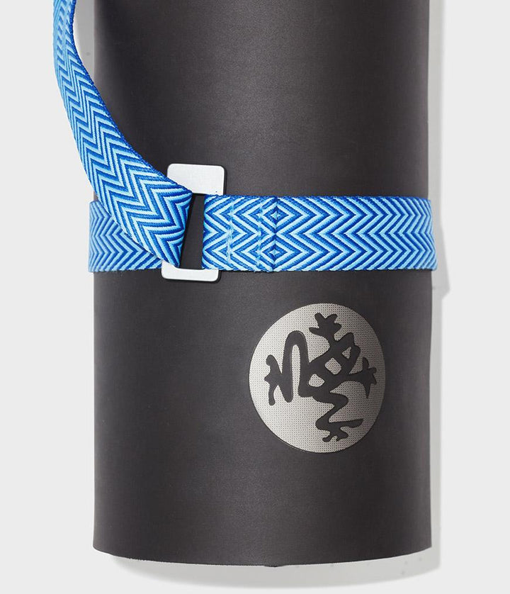 Manduka Go Move Mat Sling - Surf - close-up of one loop around one end of a yoga mat | Eco Yoga Store