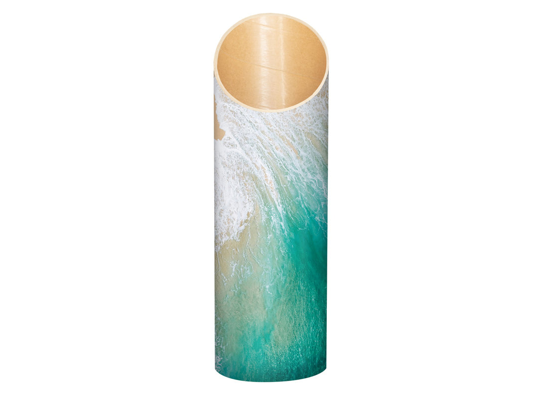 Homi Yoga Mat Tube - Beachy design - face on - Mache | Eco Yoga Store