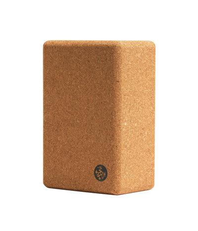 Manduka Cork Yoga Block - vertical profile | Eco Yoga Store