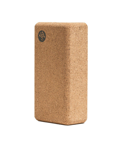 Manduka Lean Cork Yoga Block - vertical profile | Eco Yoga Store