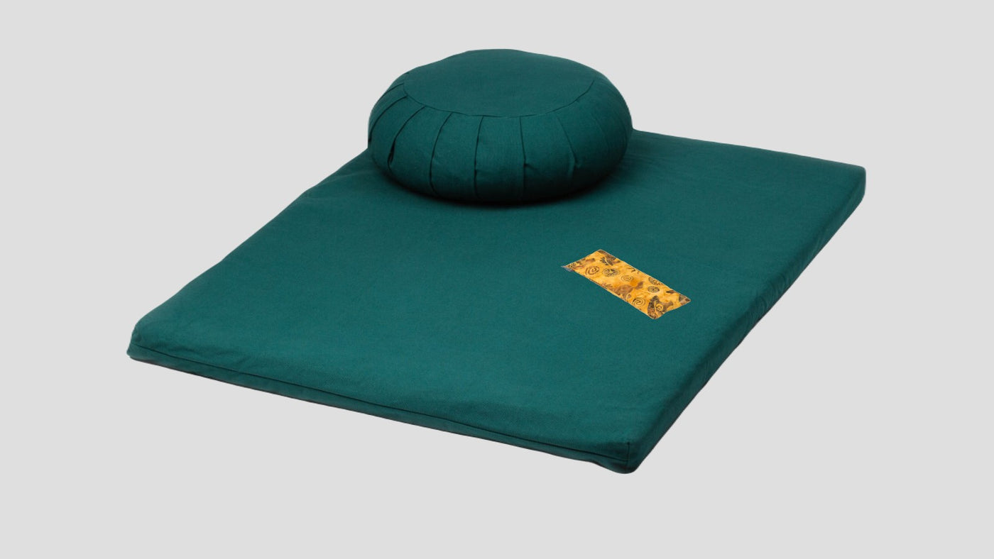 Tribe Zabuton Meditation Mat, Tribe Zafu Cushion, Tribe Still Me Eye Pillow - Meditation Kit | Eco Yoga Store