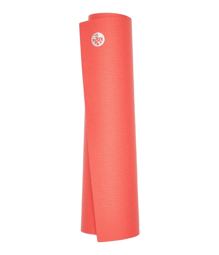 Manduka PROLite 5mm - Deep Coral - rolled vertical | Eco Yoga Store