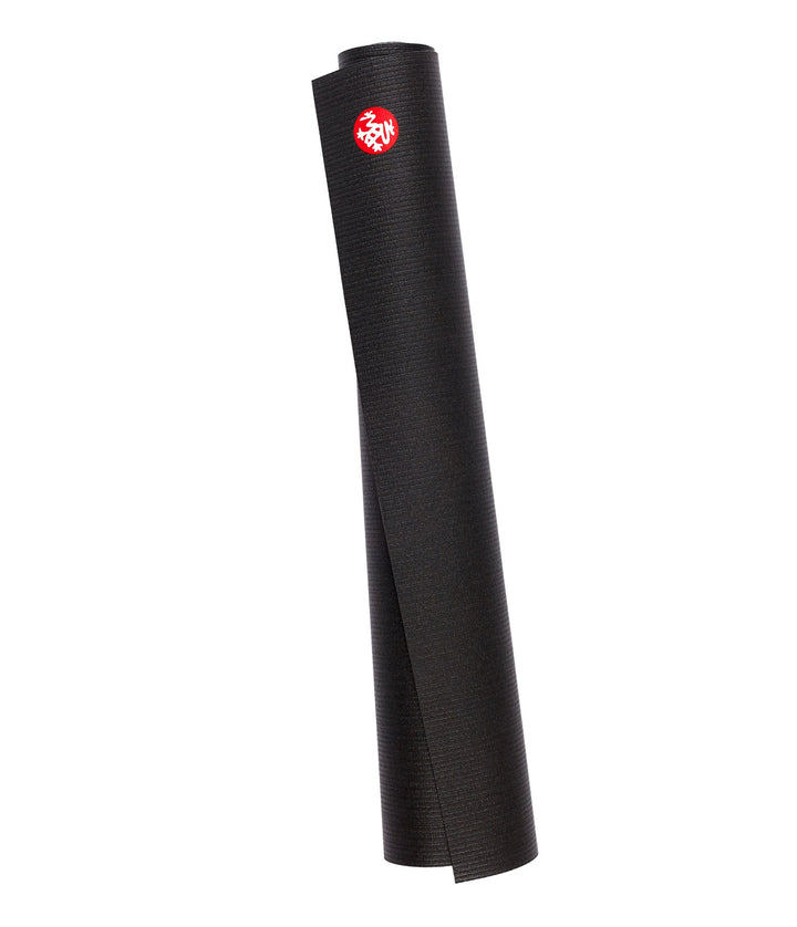 Manduka PRO Travel 2.5mm Long Yoga Mat - Black - rolled | Eco Yoga Store