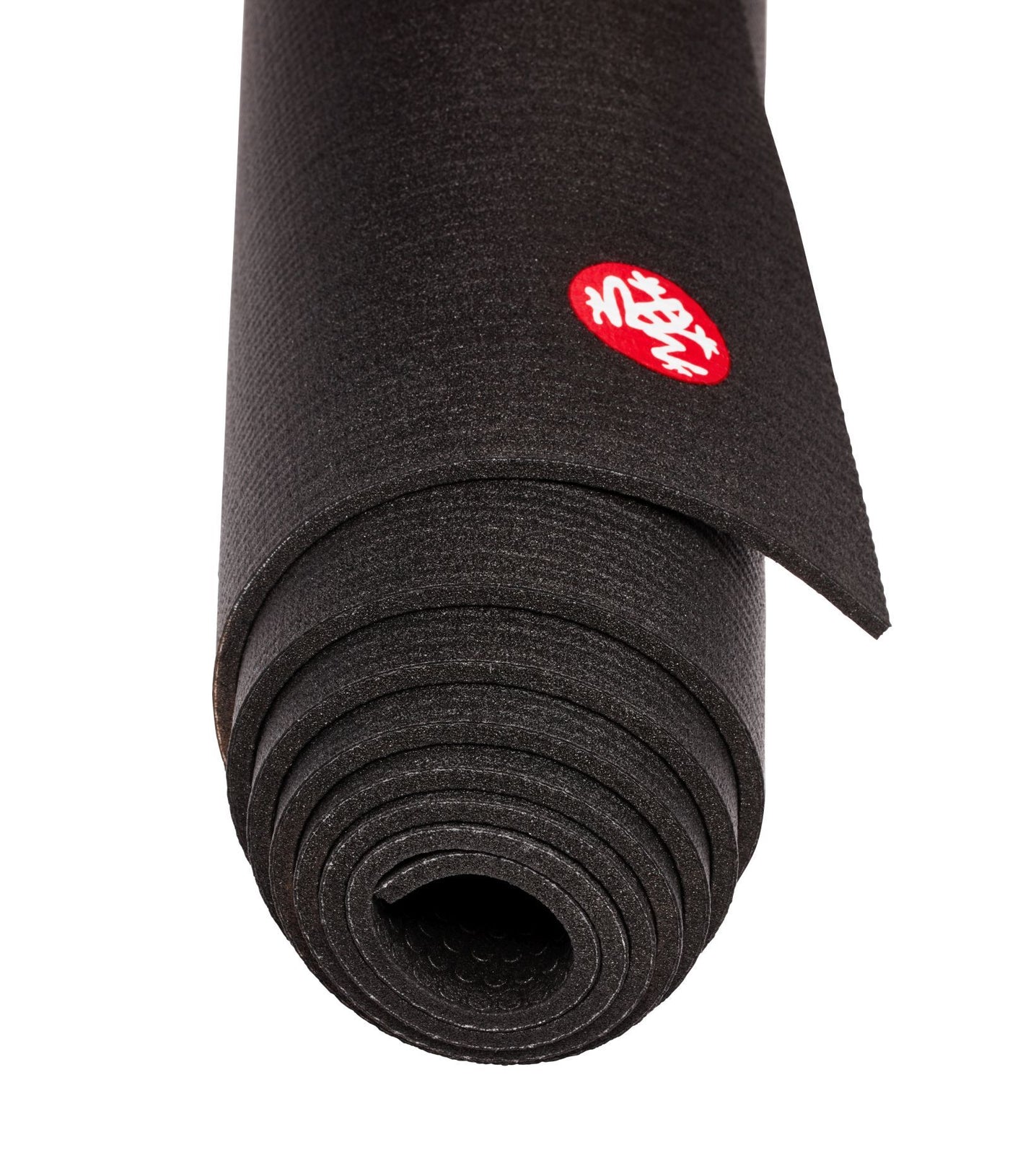 Manduka PROLite 5mm - Black - rolled end on | Eco Yoga Store