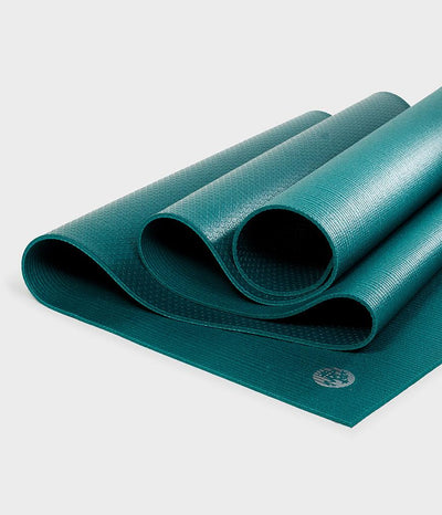 Manduka PROLite 5mm Long Yoga Mat - Dark Deep Sea - folded | Eco Yoga Store