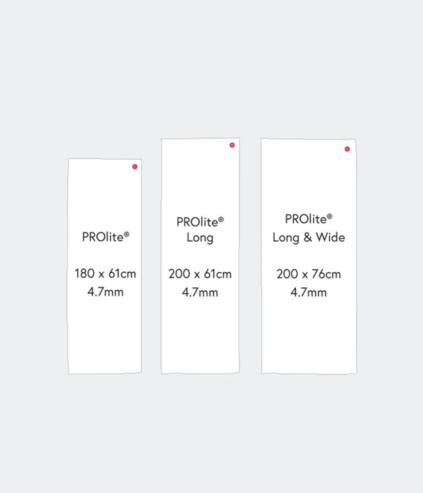 Manduka PROLite 5mm Yoga Mat - Size Comparison Chart | Eco Yoga Store