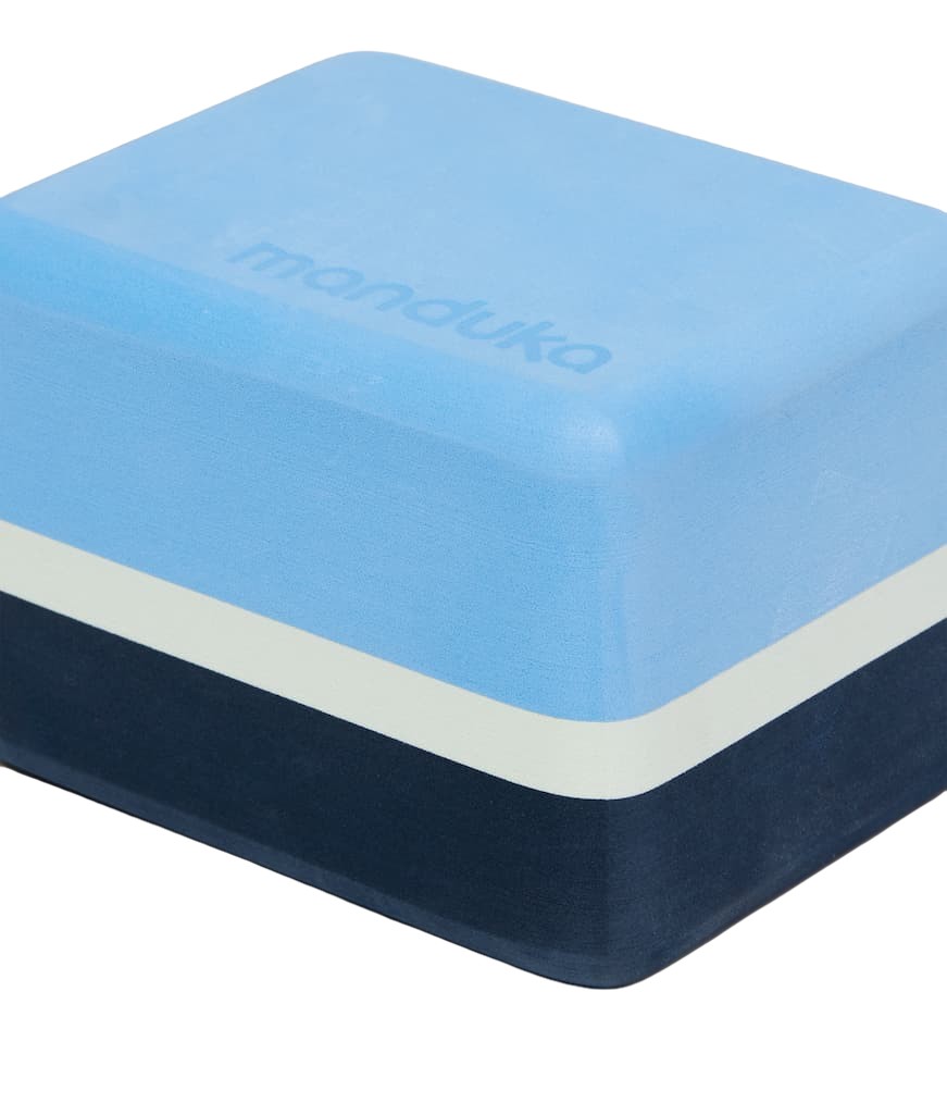 Manduka Recycled Foam Mini Block - Surf - close up | Eco Yoga Store
