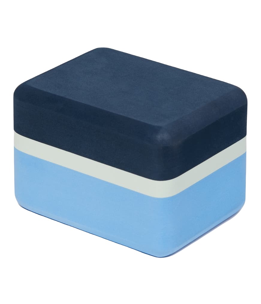 Manduka Recycled Foam Mini Block - Surf - horizontal 45 degree angle | Eco Yoga Store