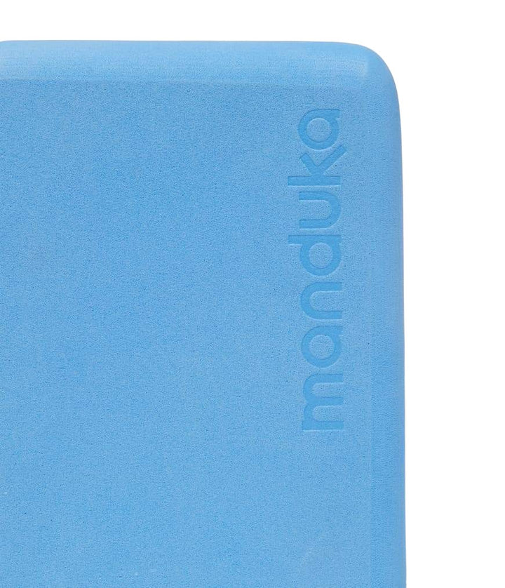 Manduka Recycled Foam Mini Block - Surf - logo image | Eco Yoga Store