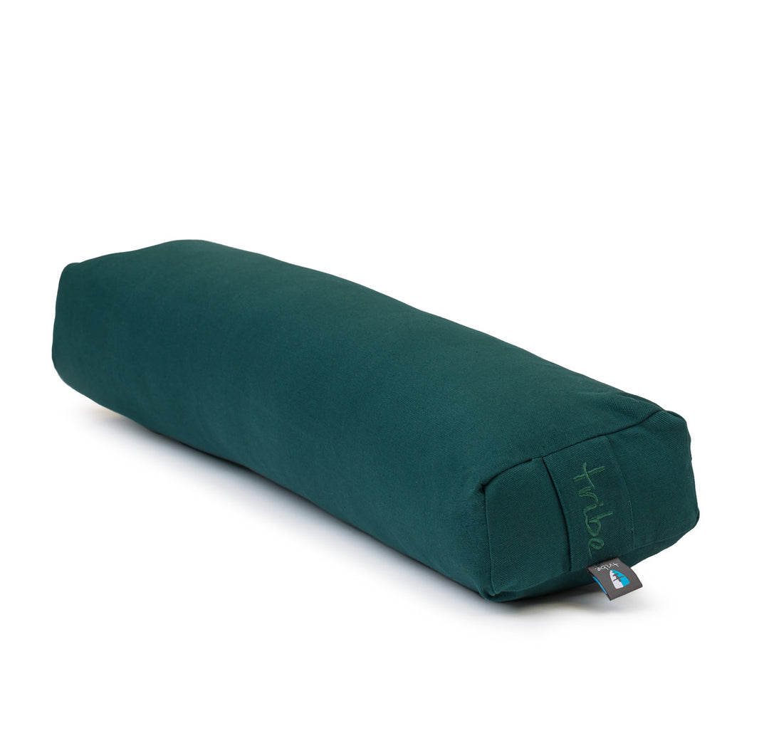 TRIBE Rectangular Lean Bolster - Organic Cotton - Deep Forest | Eco Yoga Store 