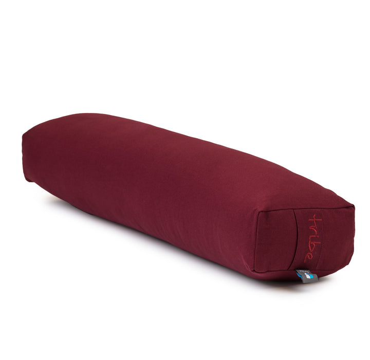 TRIBE Rectangular Lean Bolster - Organic Cotton - Maroon | Eco Yoga Store 