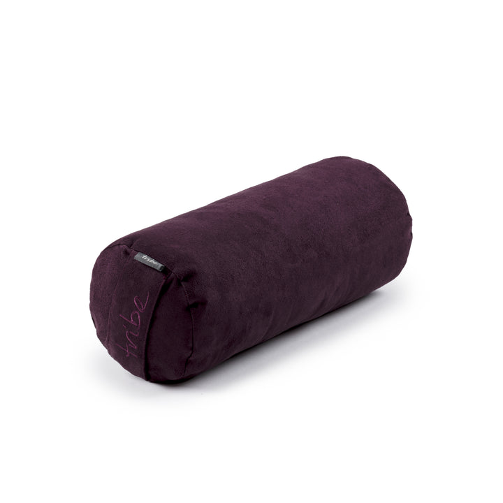 TRIBE Round Mini Bolster - Amethyst - 45 degrees angle | Eco Yoga Store 