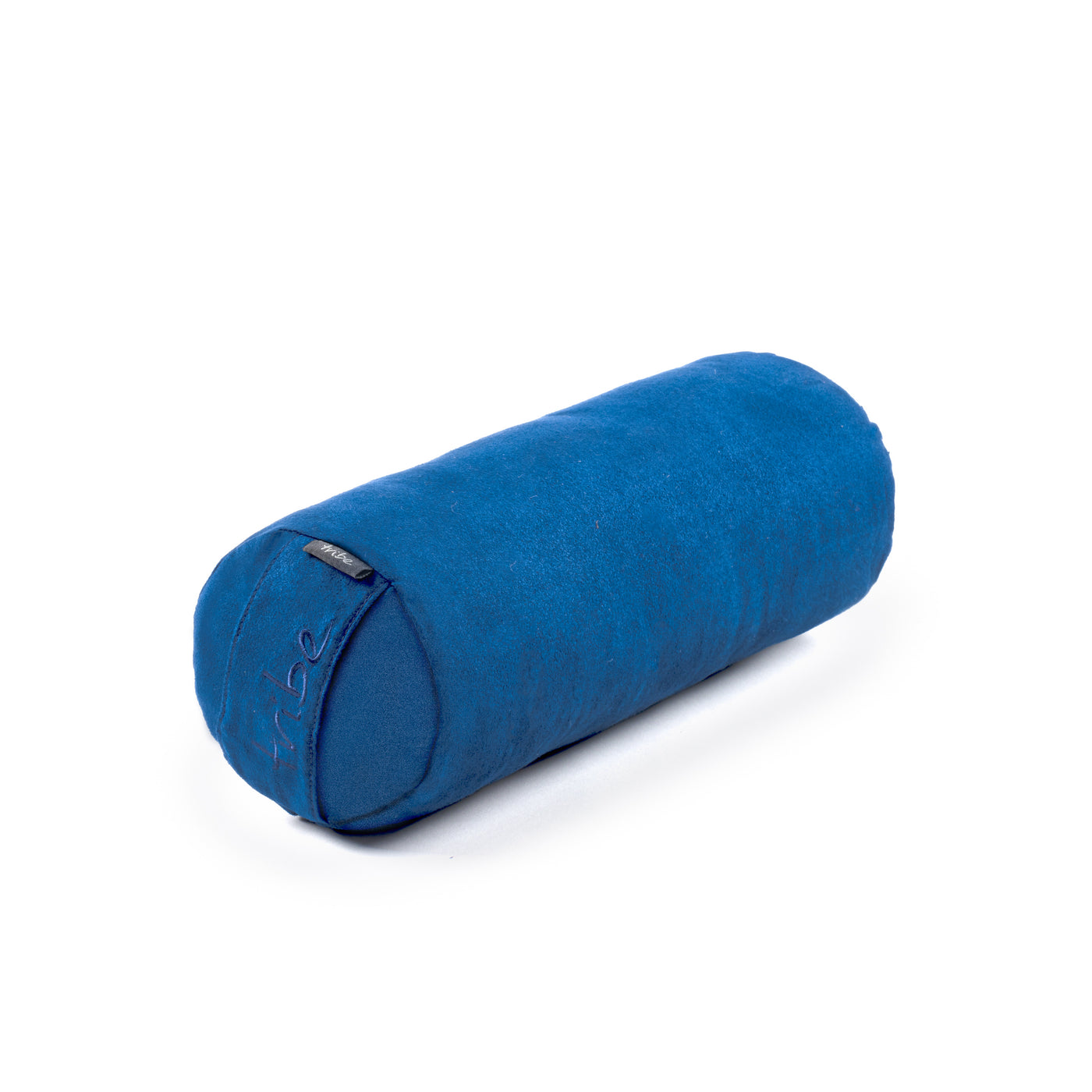 TRIBE Round Mini Bolster - Denim - 45 degrees angle | Eco Yoga Store 